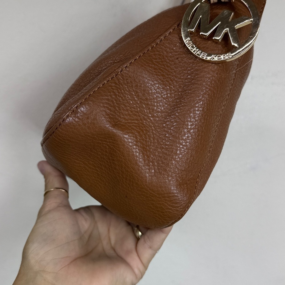 (H0) Michael Kors Brown Leather Handbag - Picture 9 of 16